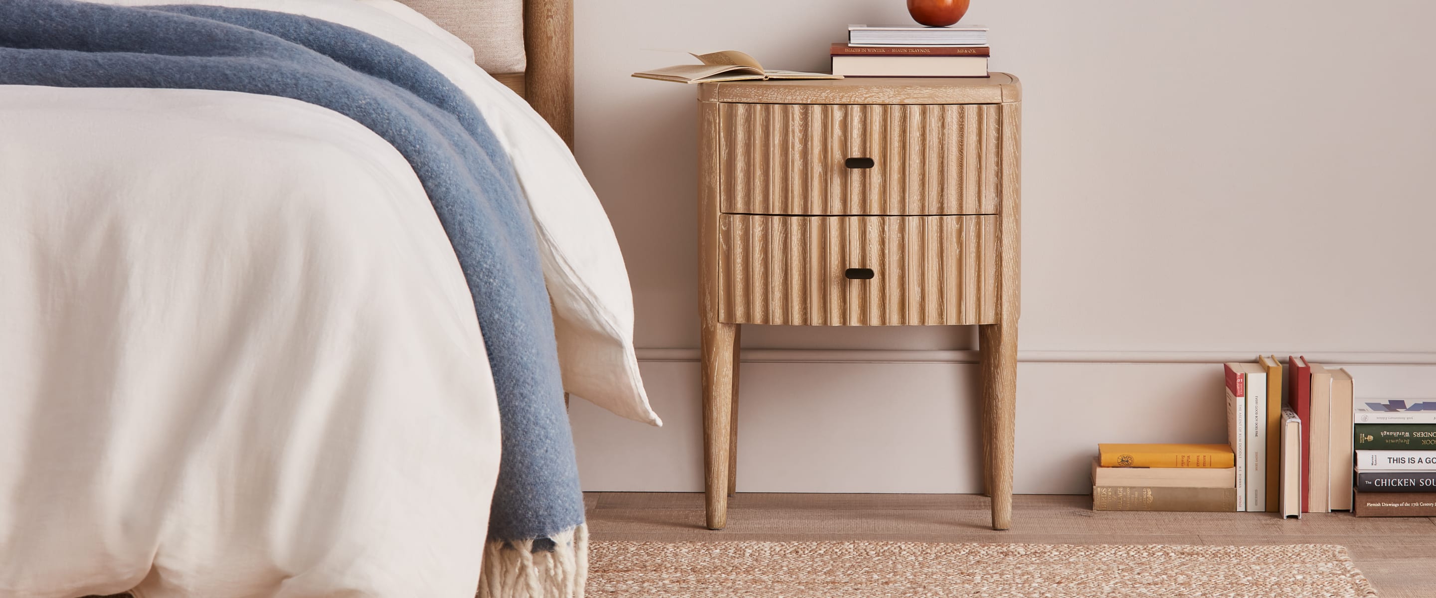 by interiors ☆ LOAF SIDETABLE WHITE Heyday Side Table in Whitewashed Oak | Wooden Side Table | Loaf